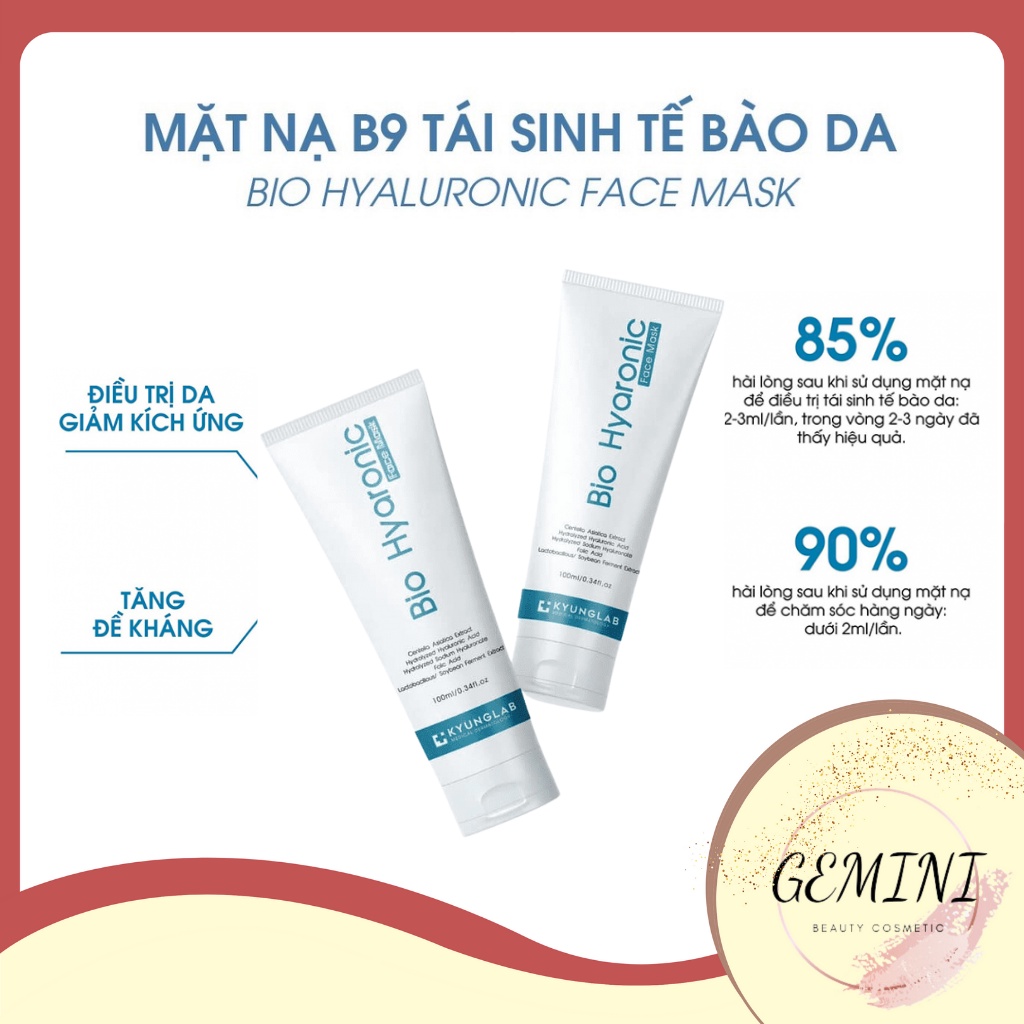 Mặt Nạ B9 Kyung Lab Bio Hyaluronic Face Mask Của Hàn Quốc 100ml