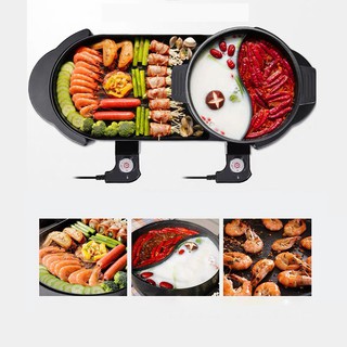 Bếp lẩu nướng đa năng 2in1, công suất lên tới 2200W dùng cho 4 -6 người