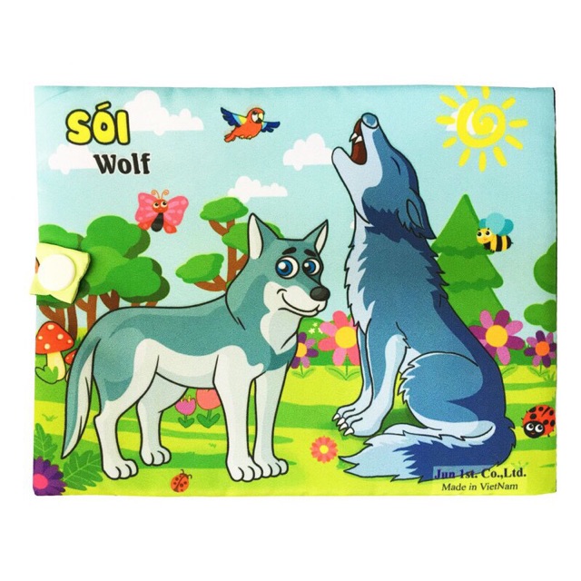 Sách vải -Động Vật Ăn Thịt- Song Ngữ Anh Việt