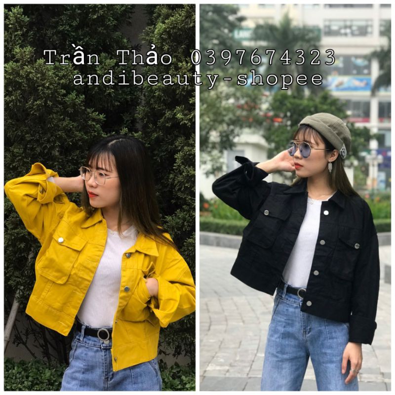 Áo Khoác Thô🍓FREESHIP🍓 Cổ Bẻ Dáng Croptop E'mer💎 Cực Phong Cách Hàng QCCC Loại 1 Siêu Đẹp ❤ KÈM ẢNH THẬT | BigBuy360 - bigbuy360.vn