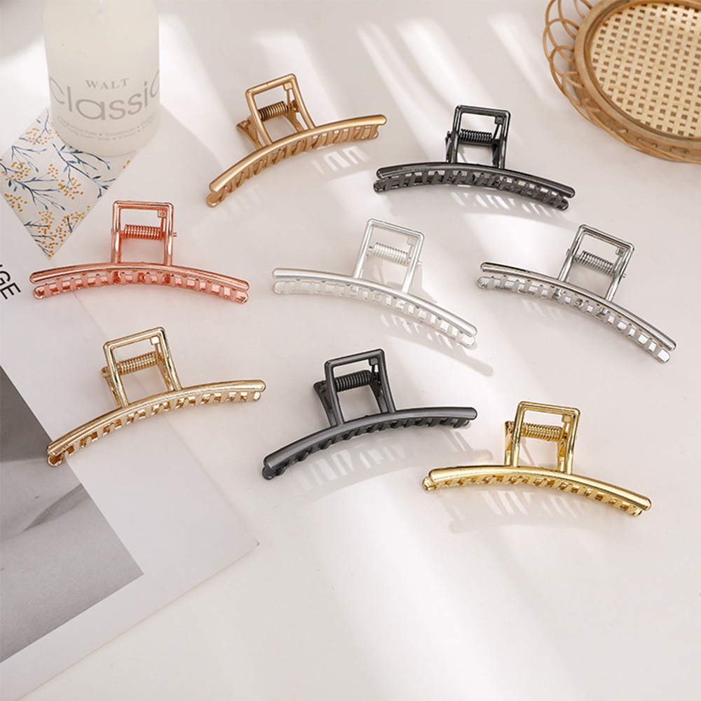 Kẹp Tóc Cỡ Lớn Bằng Kim Loại Phong Cách Vintage Thời Trang Cho Nữ