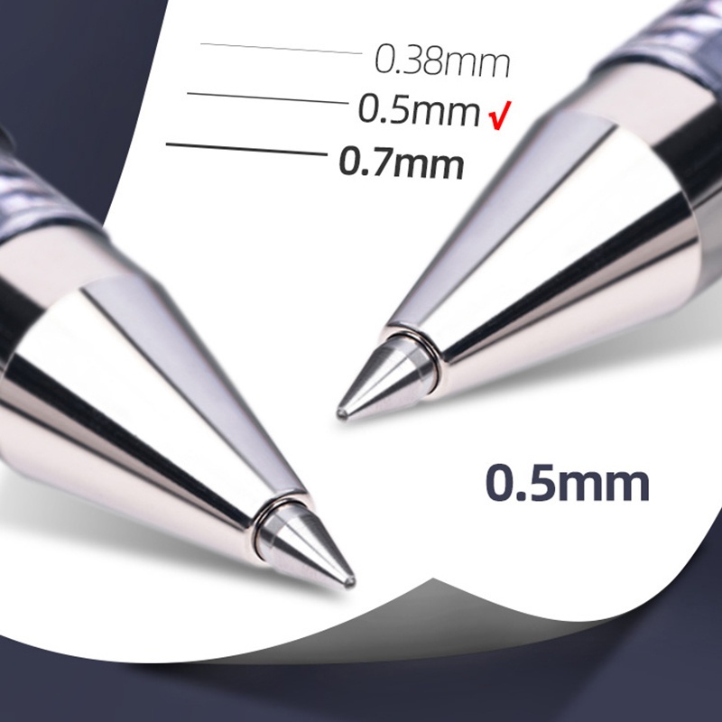 Set 10 Ruột Bút Bi 0.5mm Thay Thế Mực Đen / Đỏ / Xanh