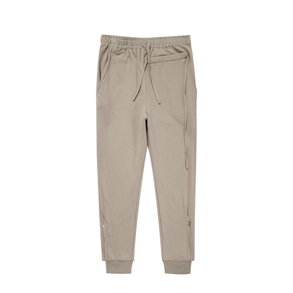 Quần Jogger Zip Kem