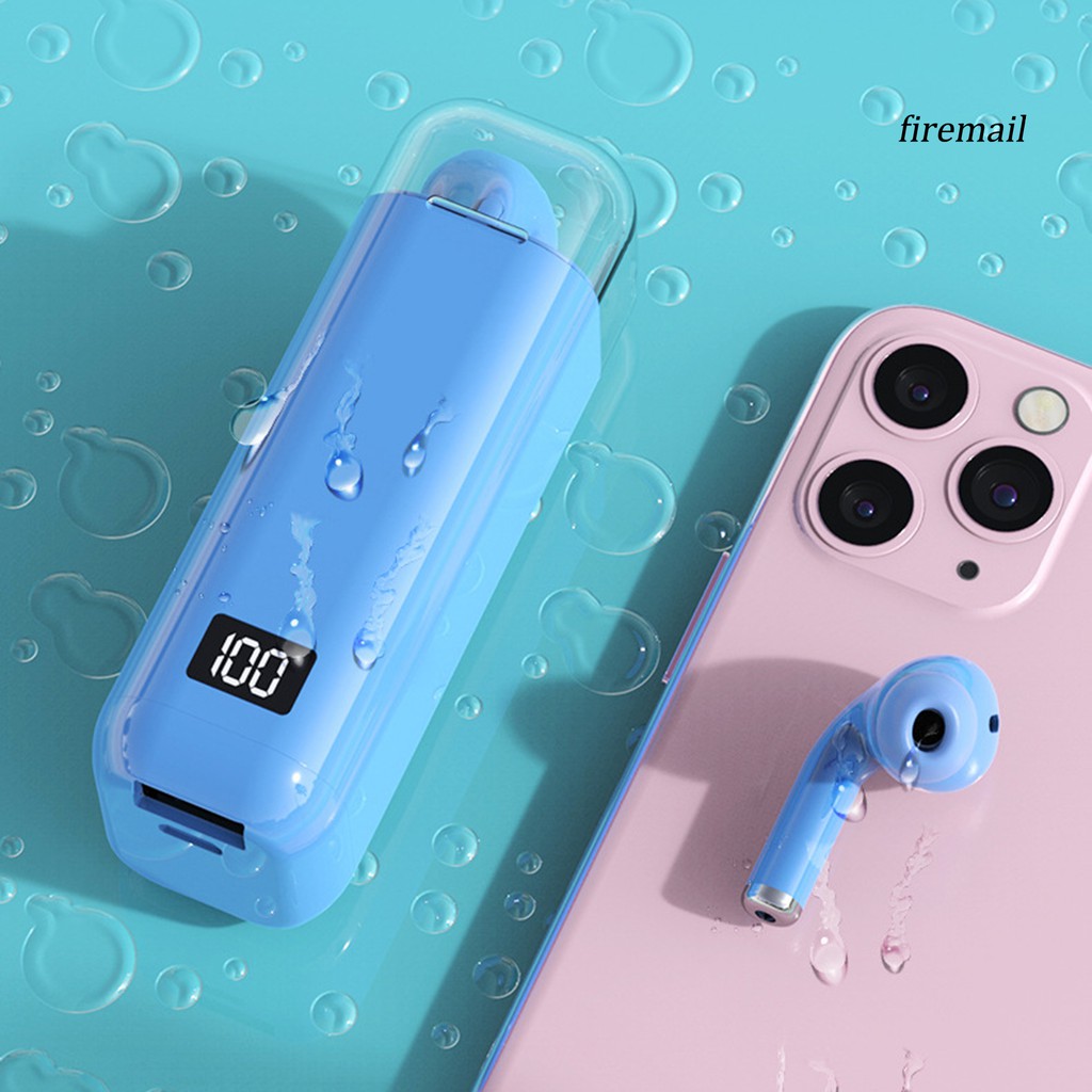 Tai Nghe Bluetooth Màu Trơn Kèm Hộp Sạc