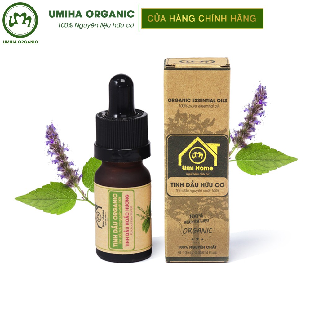 Tinh dầu Hoắc Hương hữu cơ UMIHA nguyên chất | Patchouli Essential Oil 100% Organic 10ml