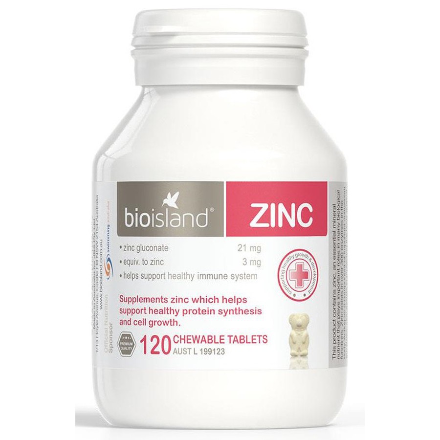 Viên bổ sung kẽm cho bé Bio island Zinc 120 viên