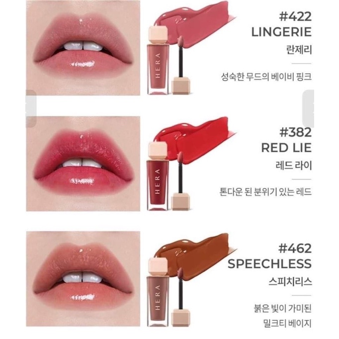 SON BÓNG HERA SENSUAL SPICY NUDE GLOSS HÀN QUỐC 462 - 422 - 382