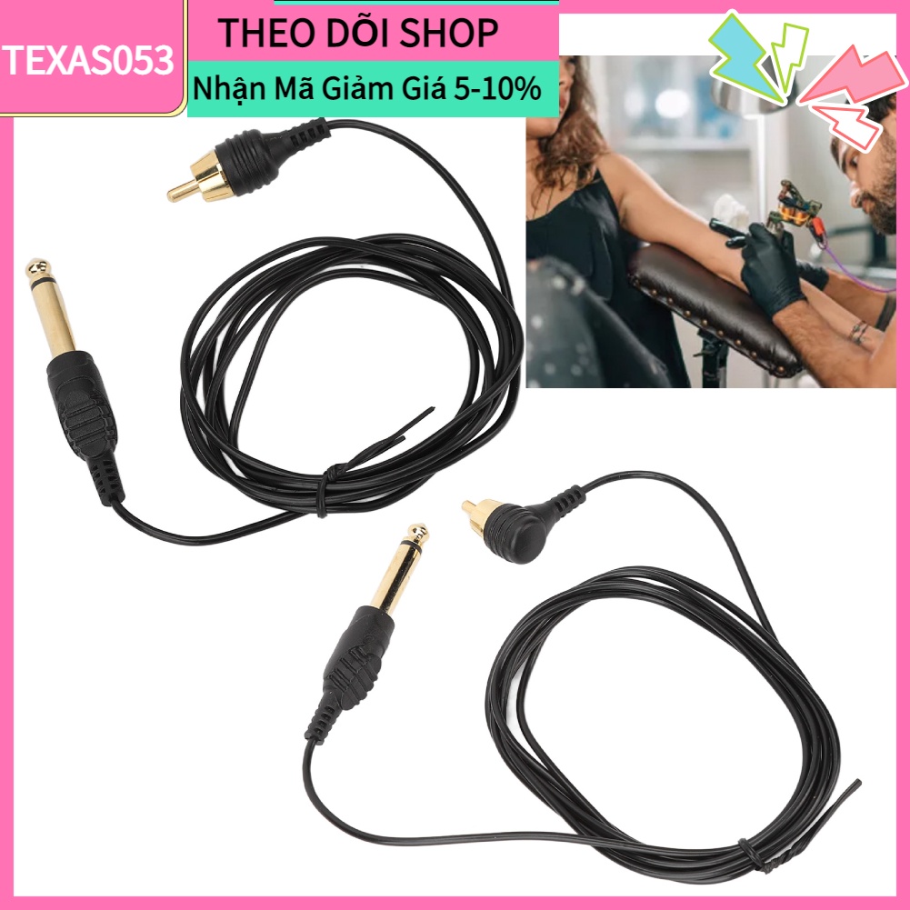 💕Hàng Sẵn Dây Cáp RCA Cho Máy Xăm Hình 2m siêu mỏng 2mm loại tốt【Texas053】