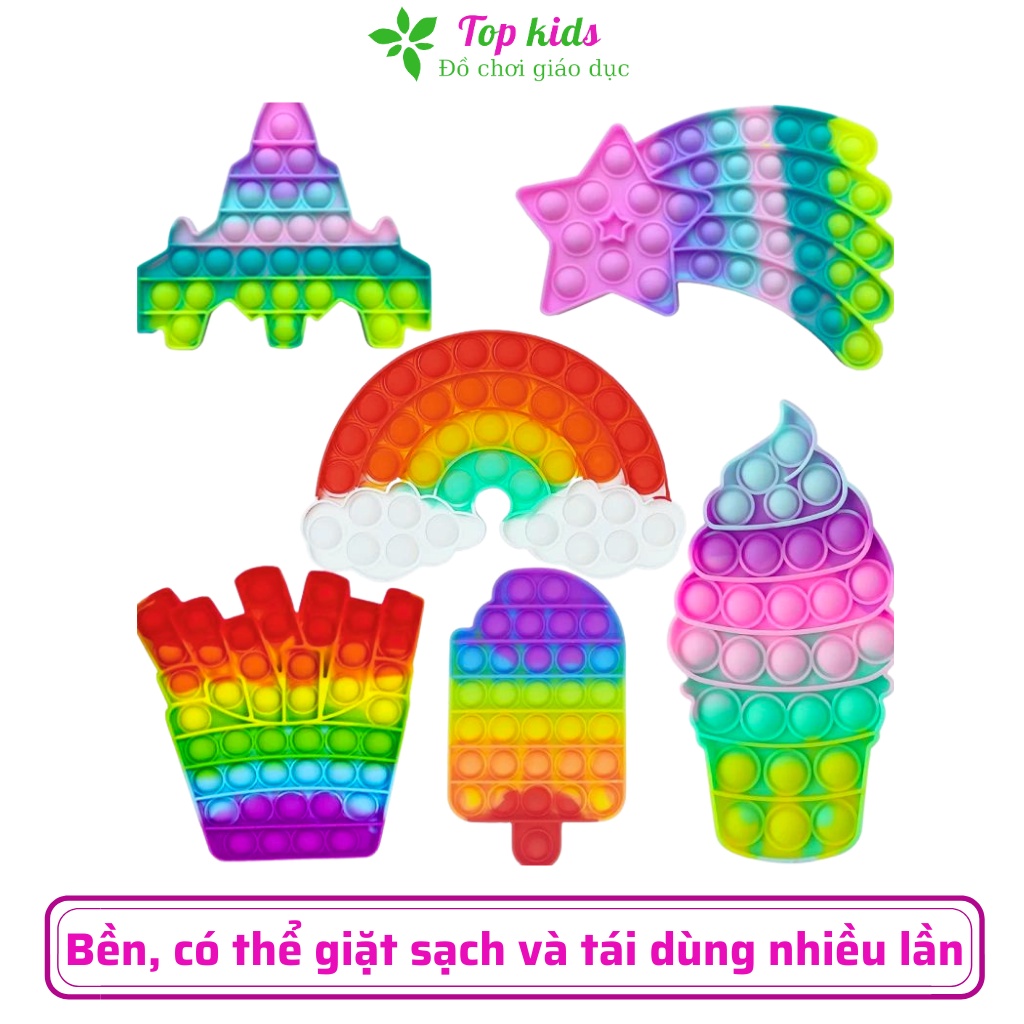 Trò chơi pop it giá rẻ đồ chơi poppit mini thông minh phát triển trí tuệ giải trí giảm căng thẳng xả stress  - TOPKIDS