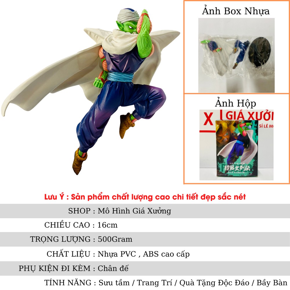 Mô hình Dragon Ball Piccolo trạng thái chiến đấu cao 16cm siêu đẹp , figure mô hình 7 viên ngọc rồng mô hình giá xưởng