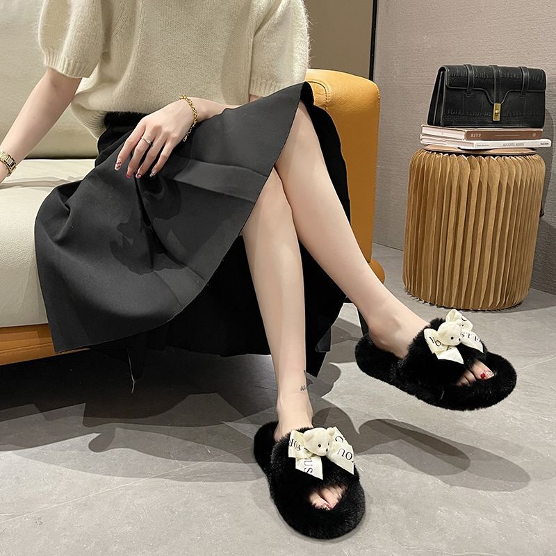 Dép Bông Đi Trong Nhà Đế Dày Chống Trượt Phong Cách Mùa Hè Dễ Thương Cho Nữ