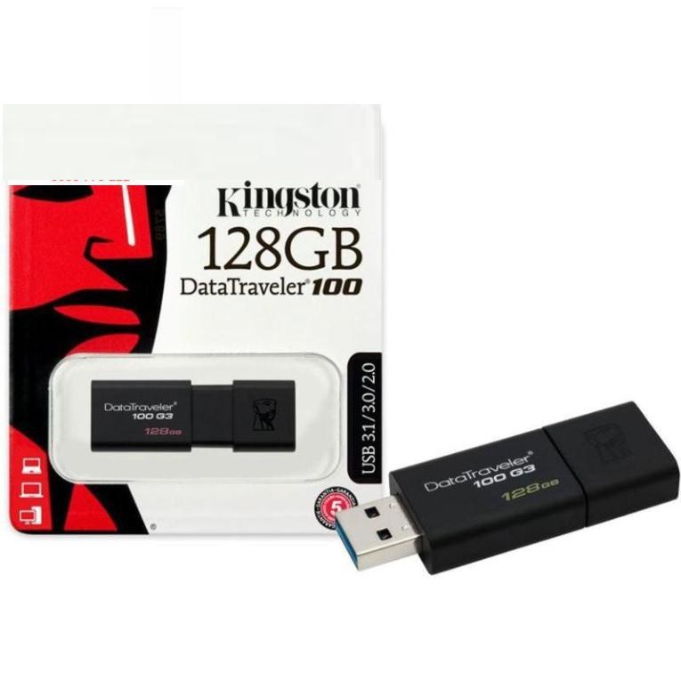 [ HÀNG CHÍNH HÃNG ] USB 128G Kington DT100G3 USB 3.0 Chính Hãng -  Bảo Hành 24 Tháng