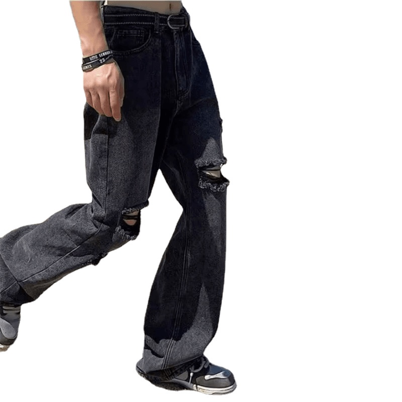 Quần jeans Rách Phong Cách Hip Hop Đường Phố Nhật Bản size S-3XL Cho Nam