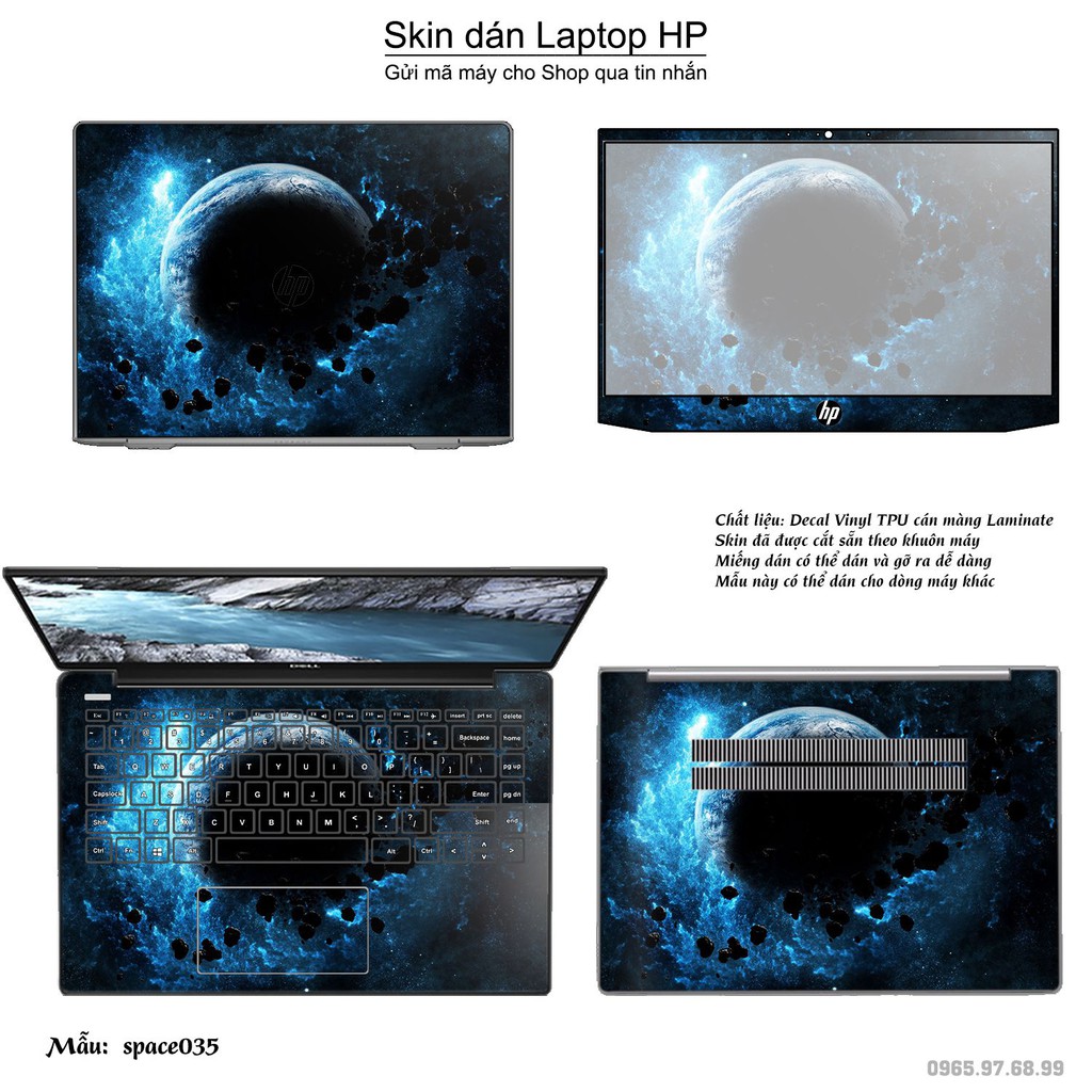 Skin dán Laptop HP in hình không gian _nhiều mẫu 6 (inbox mã máy cho Shop)