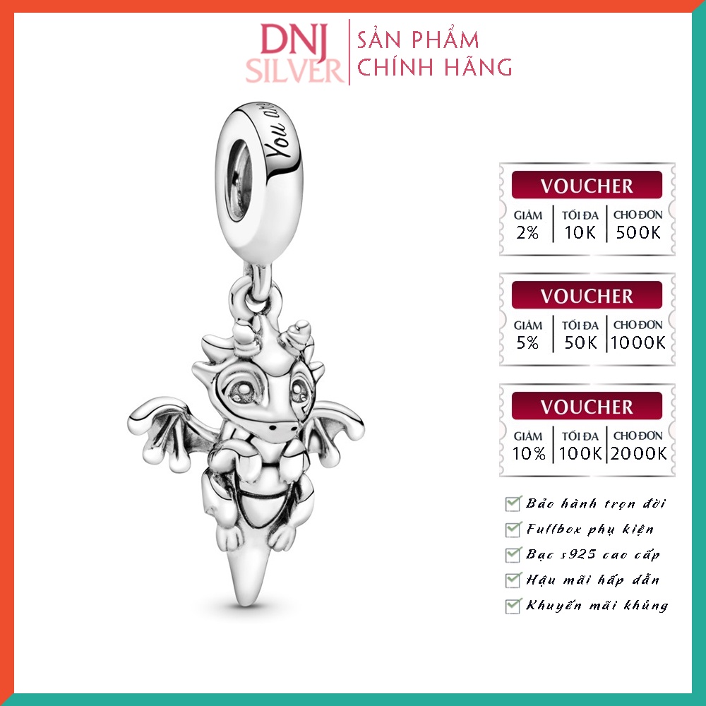 [Hàng cao cấp] Charm bạc 925 cao cấp, hàng chuẩn bạc - Charm You Are Magic Dragon thích hợp để mix vòng tay charm -DN116