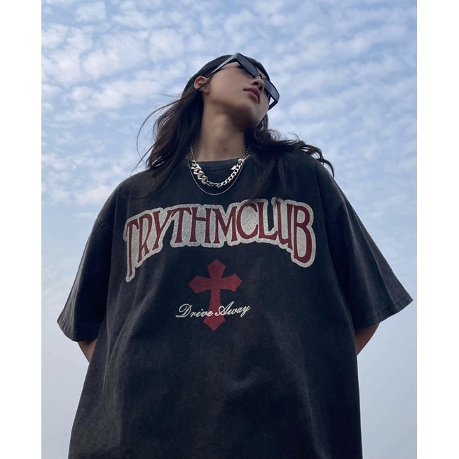 Áo phông TRYTHM chất liệu vải wash xịn