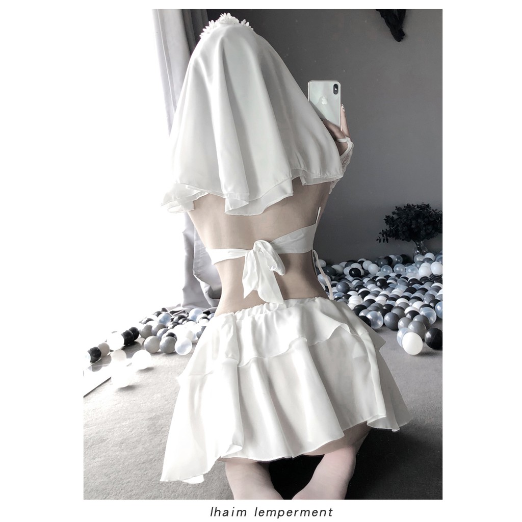 Đồ ngủ Cosplay cô dâu Free ship kèm chùm đầu và bao tay | BigBuy360 - bigbuy360.vn