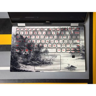 miếng dán laptop thư pháp lưng và phím siêu đẹp