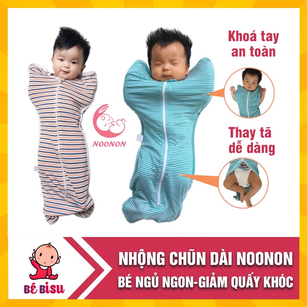 Nhộng chũn dài NOONON- Baby swaddling cotton giúp bé ngon giấc