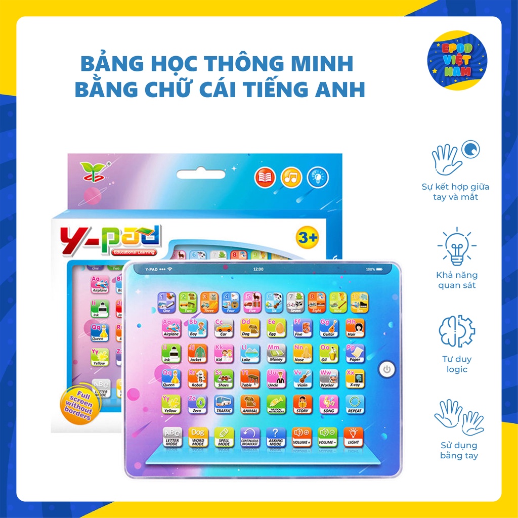 Máy tính bảng học tập cho bé - Bảng chữ cái tiếng anh cảm ứng thông minh - Epod