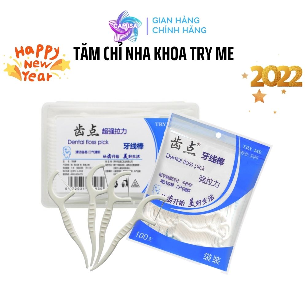 Tăm Chỉ Nha Khoa Try Me 30 - 200 Chiếc Chăm Sóc Vệ Sinh Răng Miệng ANVIHOM