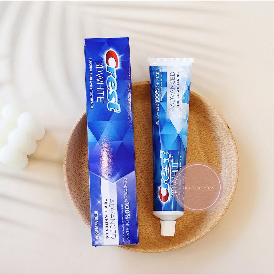 Kem đánh răng Crest white 3D tuýp lớn 168gr