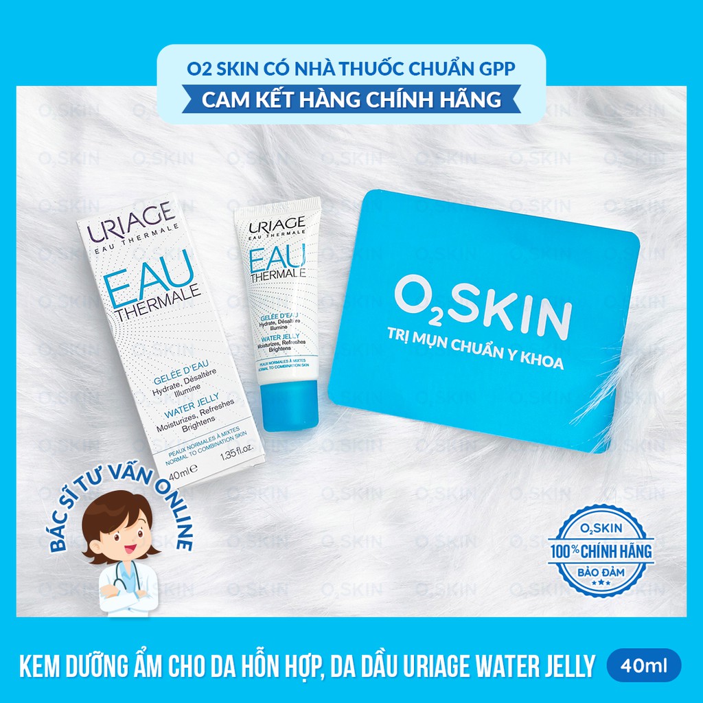 Uriage Water Jelly Kem Dưỡng Ẩm Cho Da Dầu Da Mụn, Thấm Nhanh Đến Từ Pháp 40ml