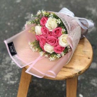 HOA HỒNG SÁP THƠM BÓ 12 BÔNG