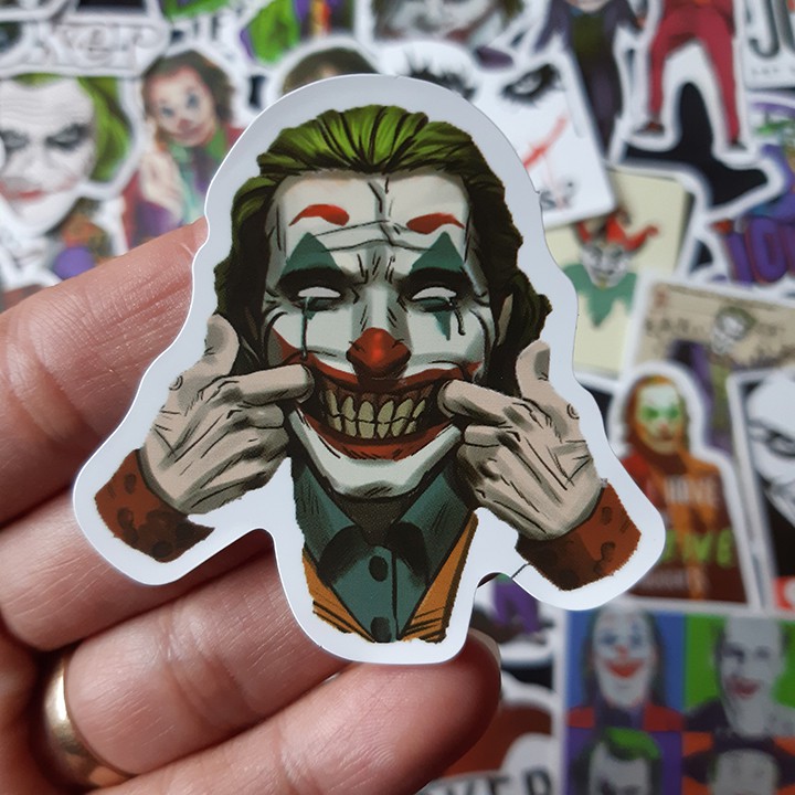 Bộ Sticker dán cao cấp chủ đề JOKER - Dùng dán Xe, dán mũ bảo hiểm, dán Laptop...