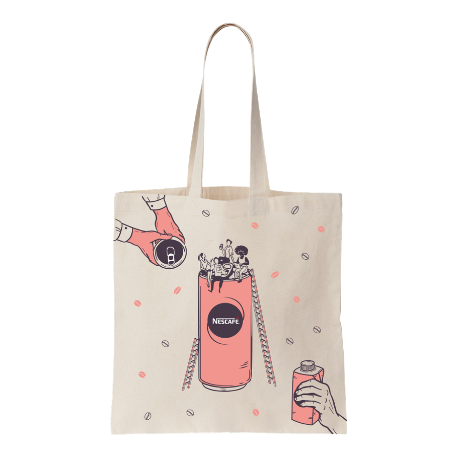 Túi tote vải màu ngẫu nhiên NESCAFE RTD