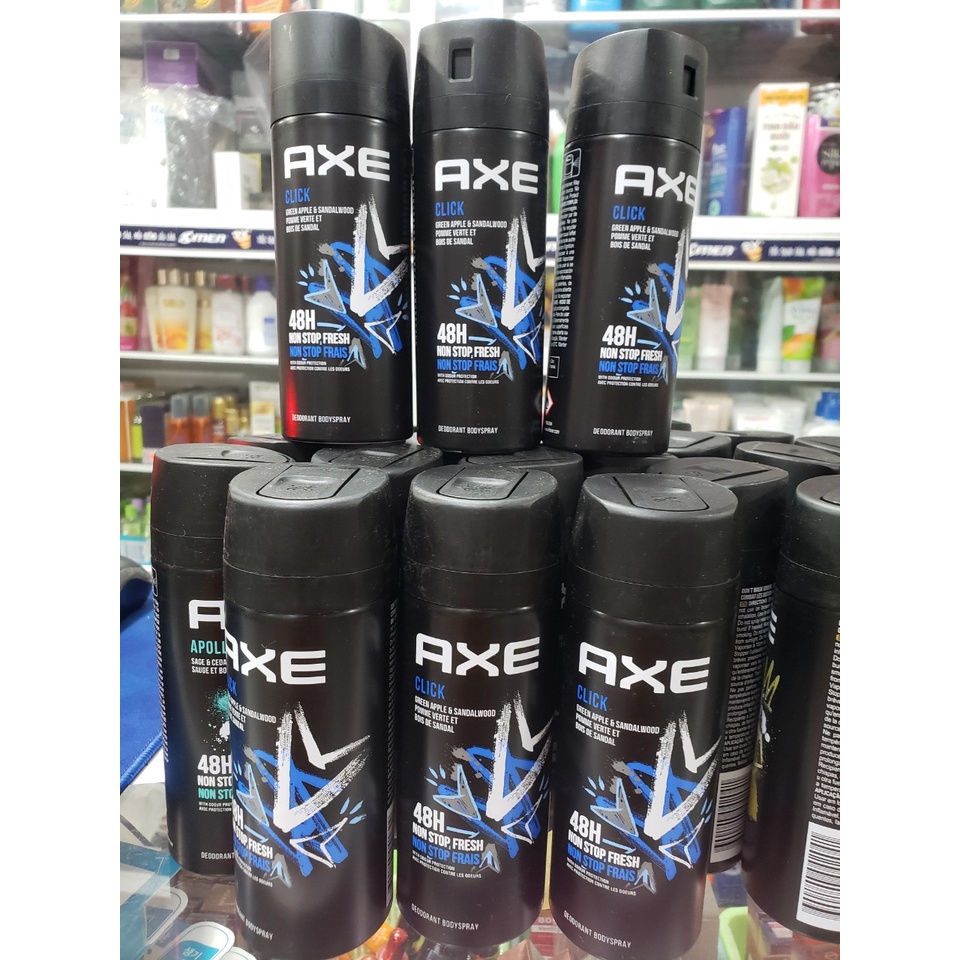 XịXịt khử mùi Axe Click hương Nam tính chai 150ml