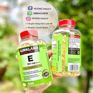 VITAMIN E THIÊN NHIÊN 400 I.U KIRKLAND SIGNATURE 500 VIÊN CỦA MỸ