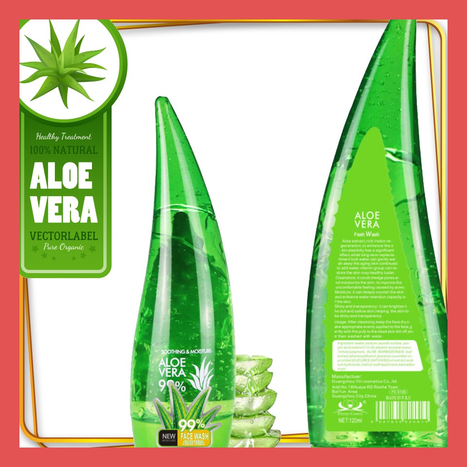 Gel lạnh thu nhỏ lỗ chân lông và mịn da Smoothing Gel Aloe vera - 120ml