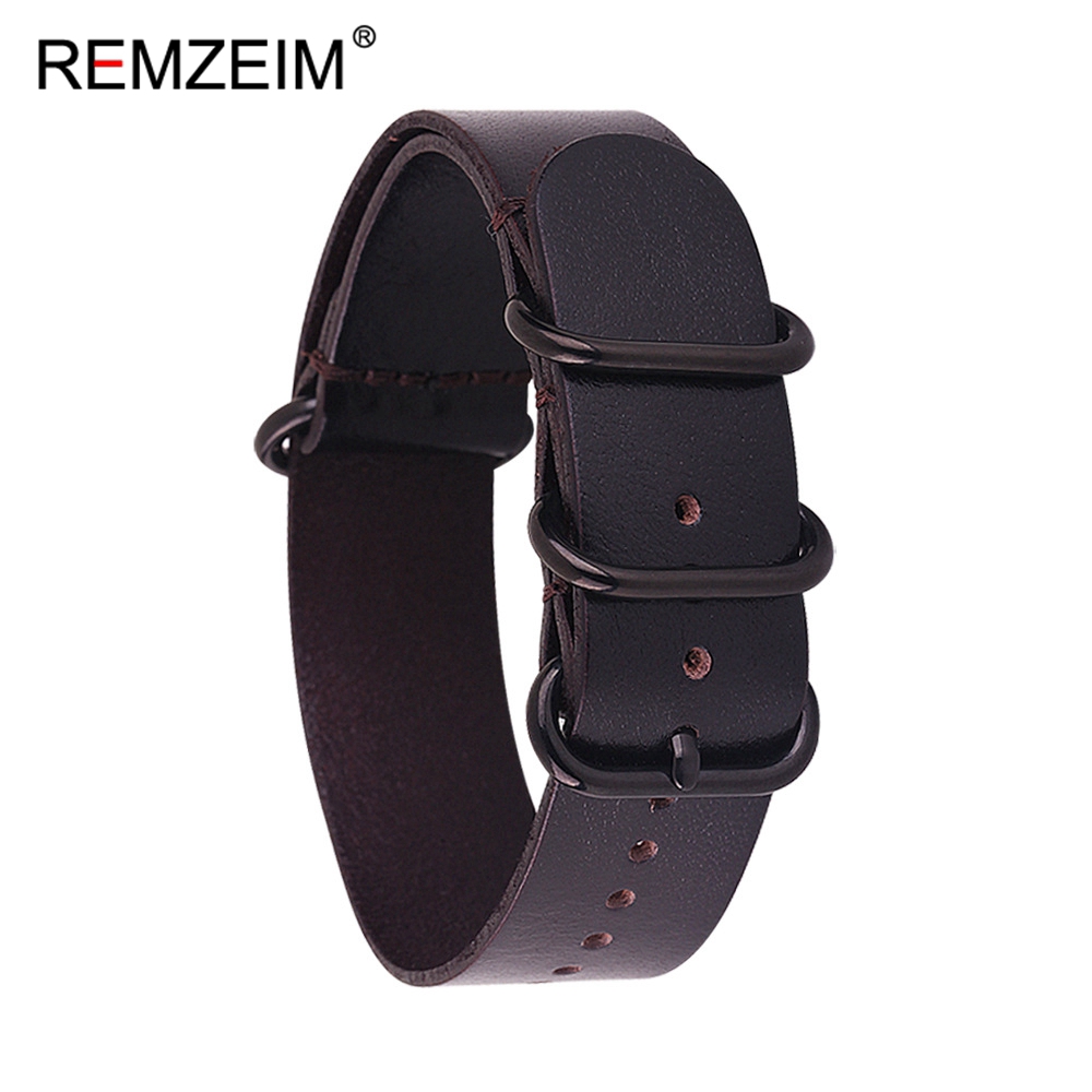 Dây Da Đồng Hồ Đeo Tay 14mm 16mm 18mm 20mm 22mm 24mm Đơn Giản Cổ Điển