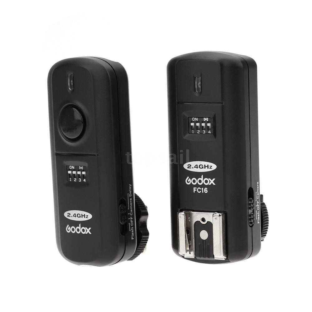 Godox FC-16 2.4GHz 16 Channels Wireless Remote Flash Studio Strobe Trigger Shutter for Canon 5D 6D 7D 5D Mark III 60D 60