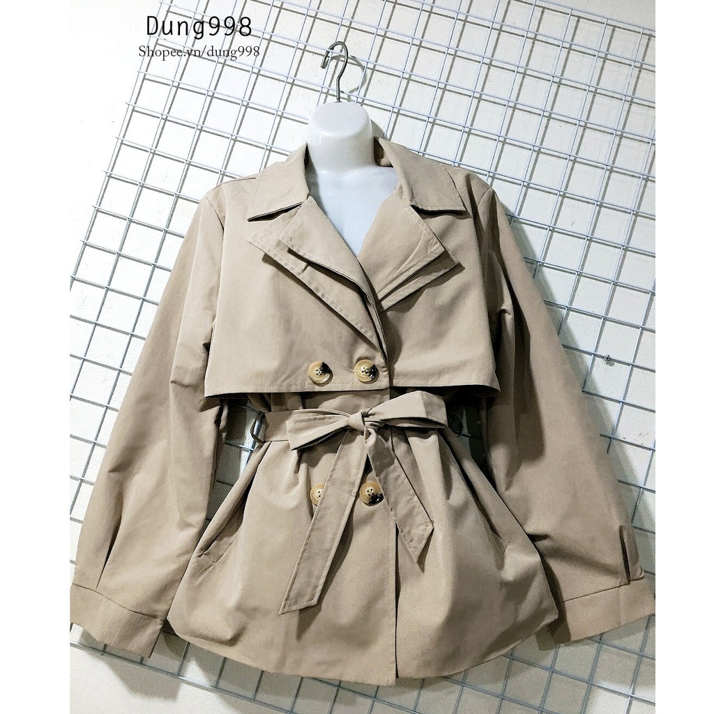 [HÀNG CAO CẤP] Áo khoác kaki 2 lớp siêu nữ tính thu đông 2020 hàng sẵn (kèm ảnh thật)