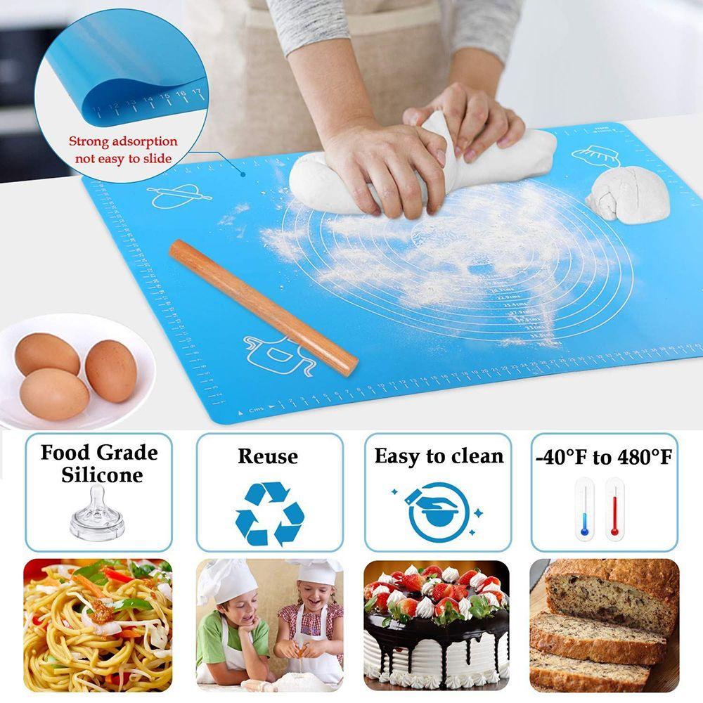 AUGUSTINA Thảm Lăn Bột Làm Bánh Bằng Silicone Chống Dính