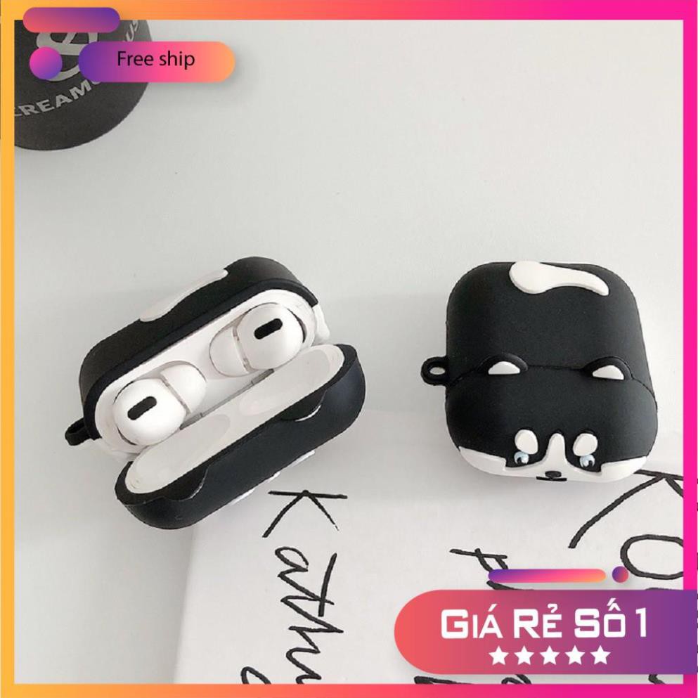 Airpods Case ⚡Freeship ⚡ CUTE CORGI Case Tai Nghe Không Dây Airpods 1/ 2/ i12/ Pro- Châts Case Store