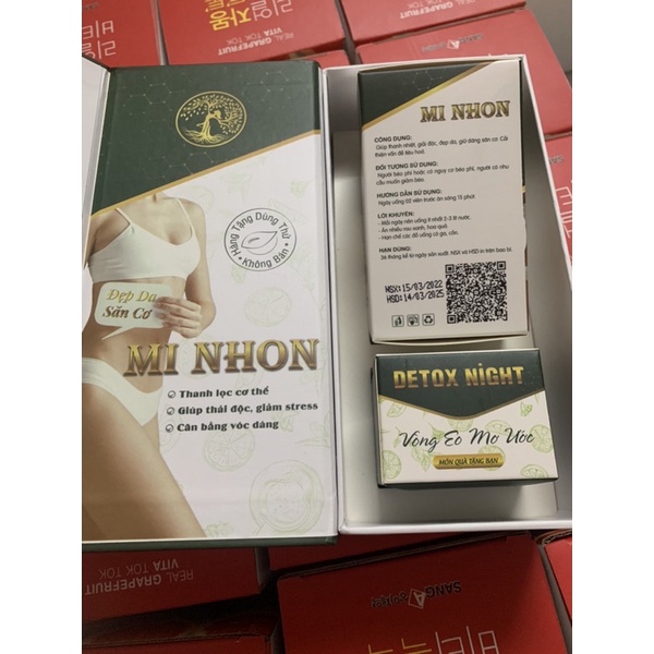 HỘP GIẢM CÂN MI NHON HỒNG MINH TẶNG DETOX NIGHT