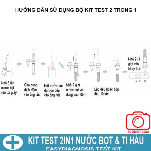 Bộ test nhanh 2IN1 test nước bọt-mũi