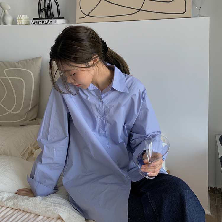 Áo sơ mi nữ tay dài màu sắc đơn giản | BigBuy360 - bigbuy360.vn