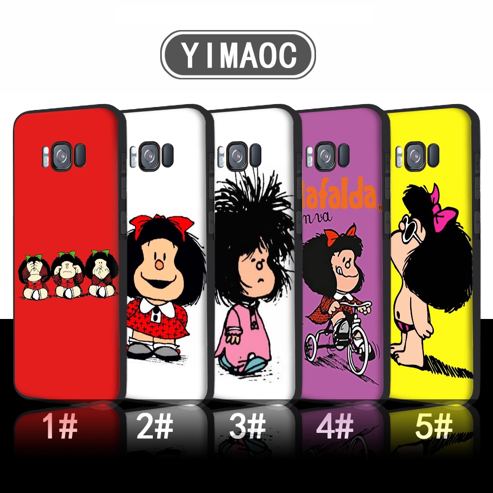 Ốp điện thoại mềm họa tiết Mafalda 201C cho Samsung S6 S7 Edge S8 S9 S10 Plus S10E
