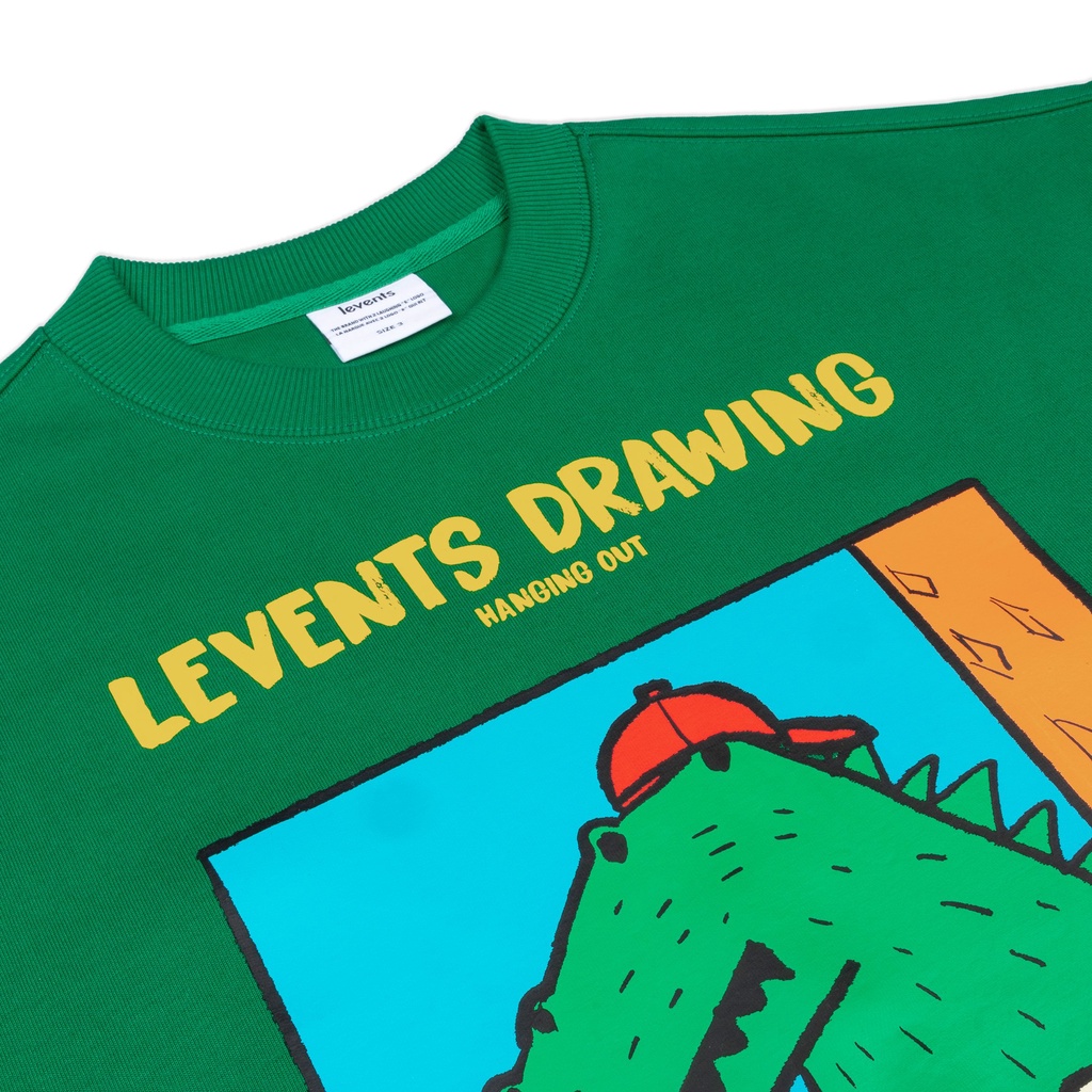 Áo Sweater Levents Funny Crocodile/ Green