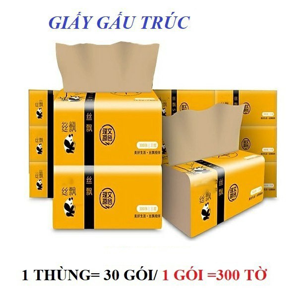 Thùng 30 Gói giấy ăn Gấu Trúc Sipiao siêu dai- siêu tiết kiệm(nội địa Trung)