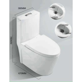 Nắp êm bồn cầu 1 khối Thái lan thế hệ mới ( Thailand ) - Bồn cầu kim cương