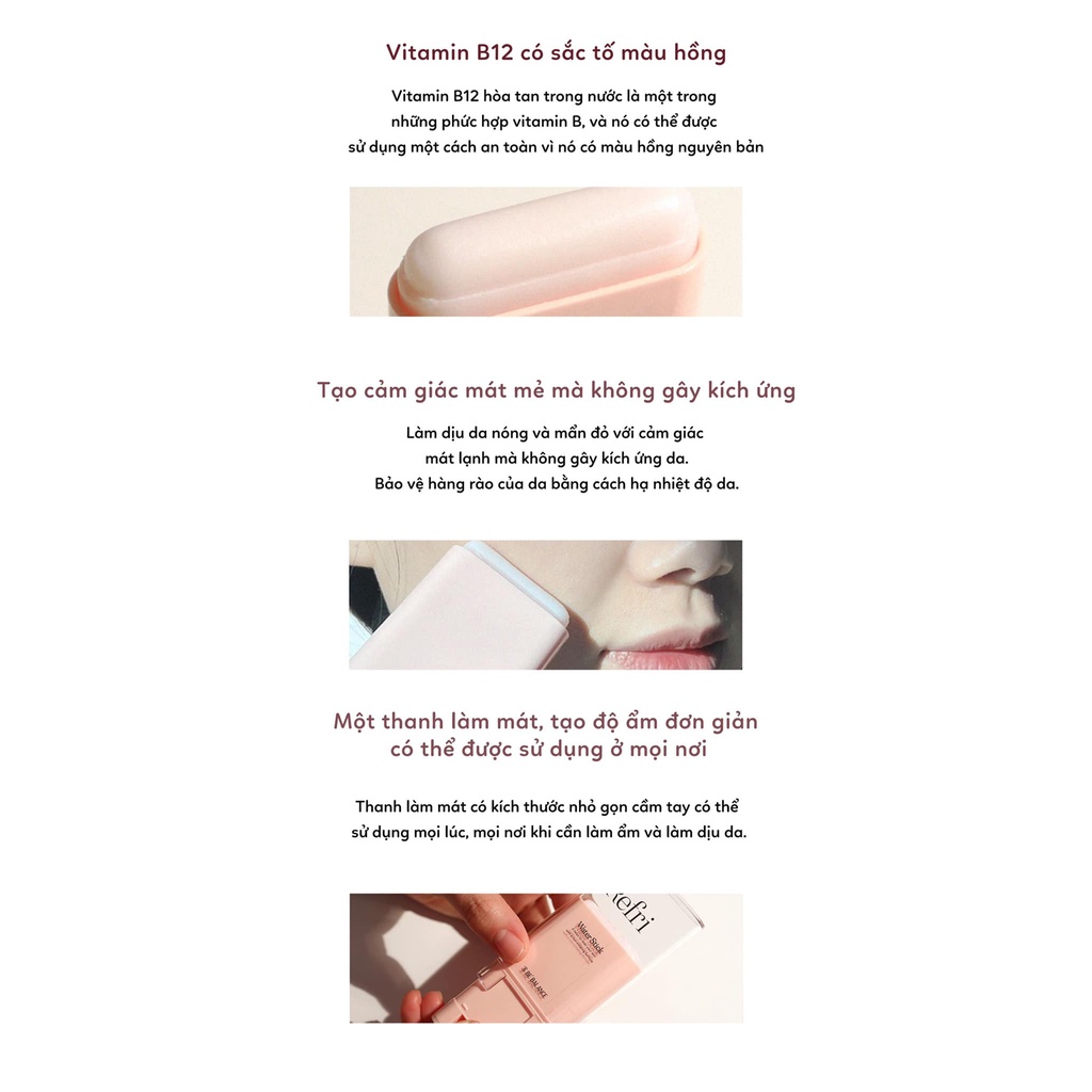 Thanh lăn dưỡng ẩm BEBALANCE Refri Water Stick 20g
