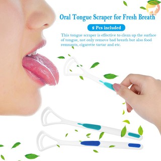 Set 2 Dụng Cụ Cạo Lưỡi Làm Sạch Lưỡi An Toàn Tiện Dụng
