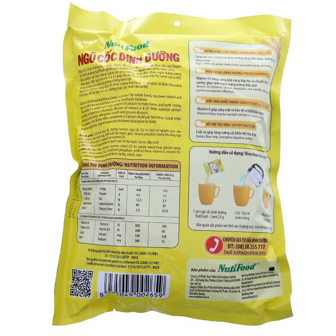 Ngũ cốc dinh dưỡng bổ sung canxi NutiFood gói 500g