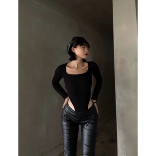 Lucie body suit | áo liền thân chất liệu thun gân free size - body suit 03