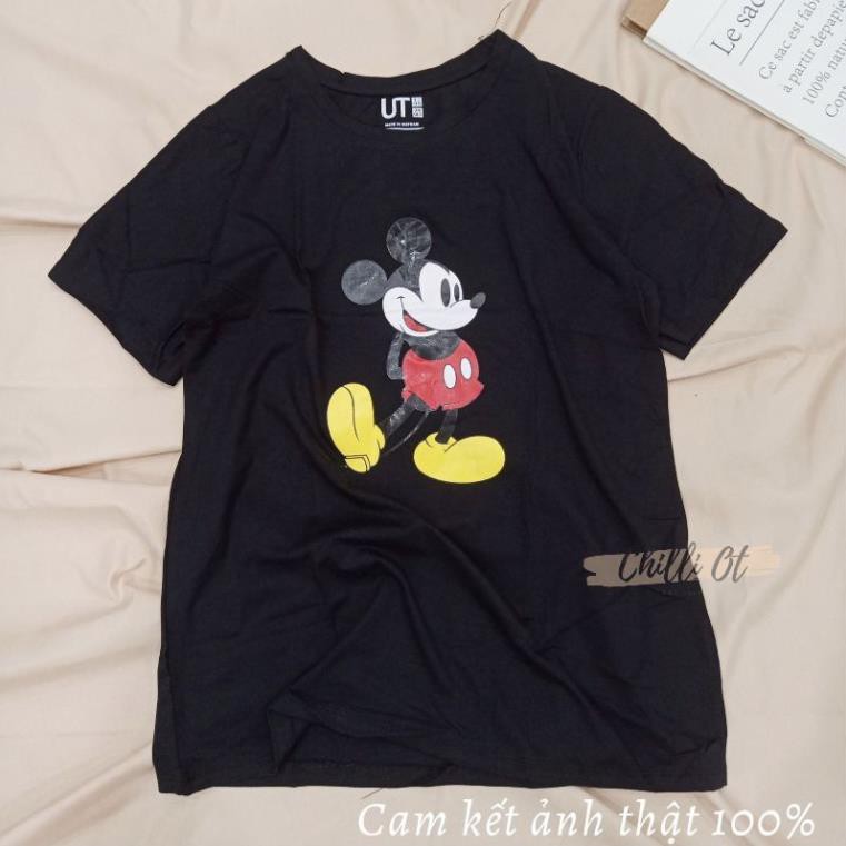 ( Ảnh Thật) Áo Phông Uni Vnxk Hình MicKey Form Rộng Nam Nữ Chất Đẹp  ྇